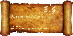Bizzer Győző névjegykártya